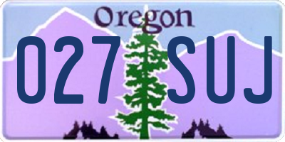 OR license plate 027SUJ