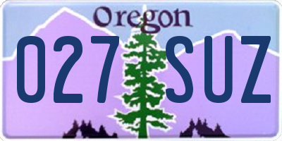 OR license plate 027SUZ
