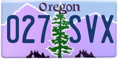 OR license plate 027SVX