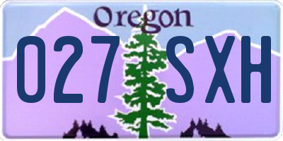 OR license plate 027SXH