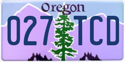 OR license plate 027TCD