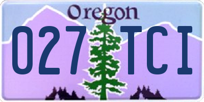 OR license plate 027TCI