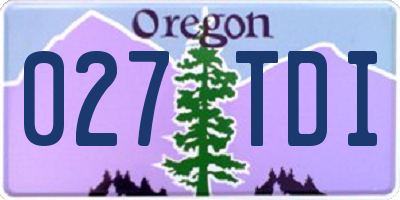 OR license plate 027TDI