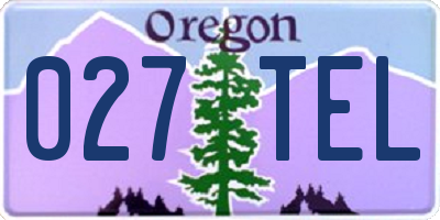 OR license plate 027TEL