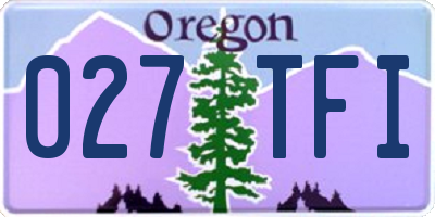 OR license plate 027TFI