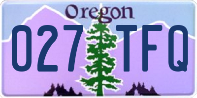 OR license plate 027TFQ