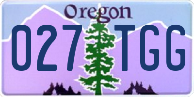 OR license plate 027TGG