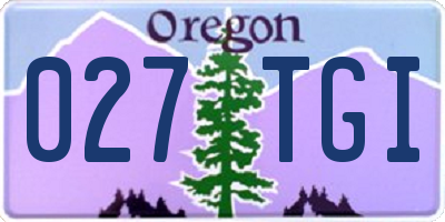 OR license plate 027TGI