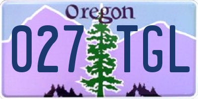 OR license plate 027TGL