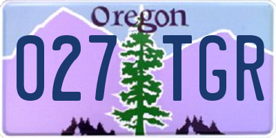 OR license plate 027TGR