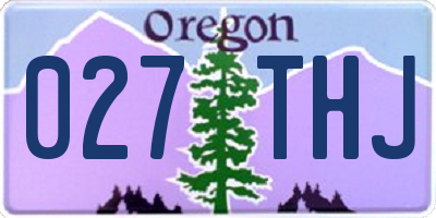 OR license plate 027THJ