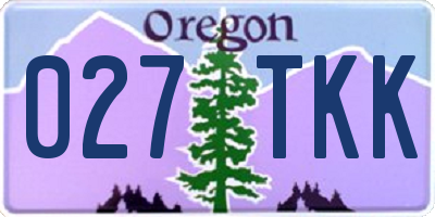 OR license plate 027TKK