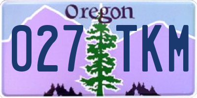OR license plate 027TKM