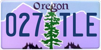 OR license plate 027TLE