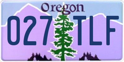 OR license plate 027TLF