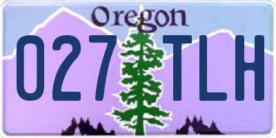 OR license plate 027TLH