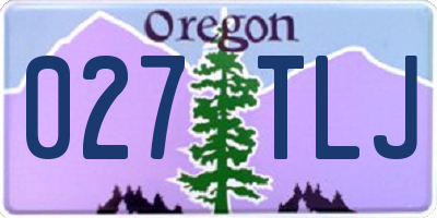 OR license plate 027TLJ