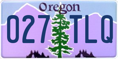 OR license plate 027TLQ