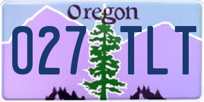 OR license plate 027TLT