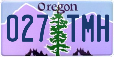 OR license plate 027TMH