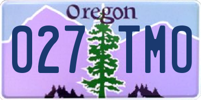 OR license plate 027TMO