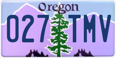 OR license plate 027TMV