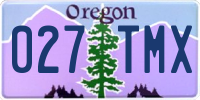 OR license plate 027TMX