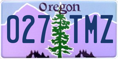 OR license plate 027TMZ