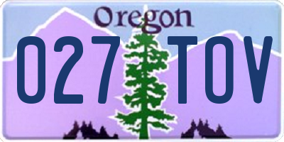 OR license plate 027TOV