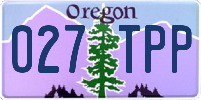 OR license plate 027TPP