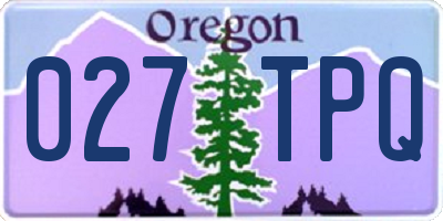 OR license plate 027TPQ