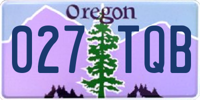 OR license plate 027TQB