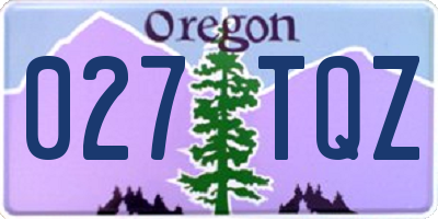 OR license plate 027TQZ