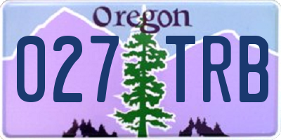 OR license plate 027TRB