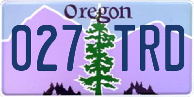 OR license plate 027TRD
