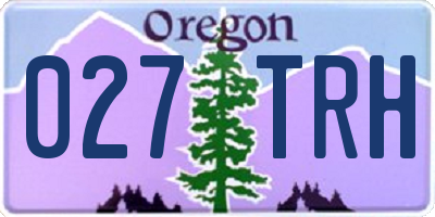 OR license plate 027TRH