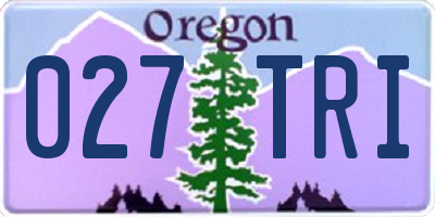 OR license plate 027TRI