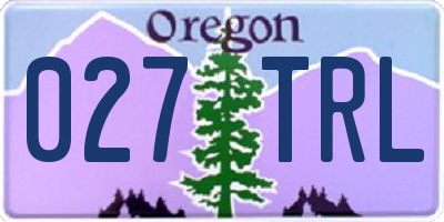OR license plate 027TRL