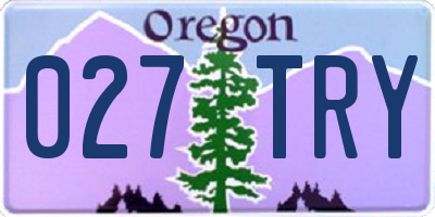 OR license plate 027TRY