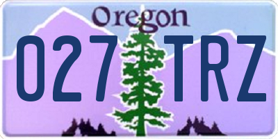 OR license plate 027TRZ