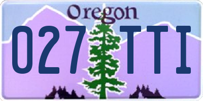OR license plate 027TTI