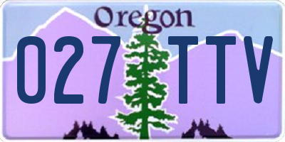 OR license plate 027TTV