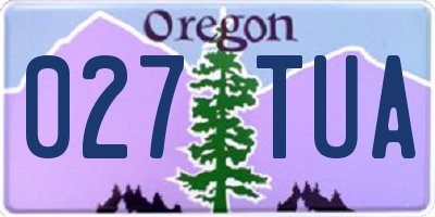 OR license plate 027TUA
