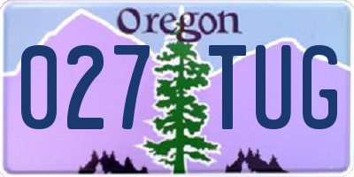 OR license plate 027TUG