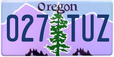 OR license plate 027TUZ