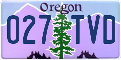 OR license plate 027TVD