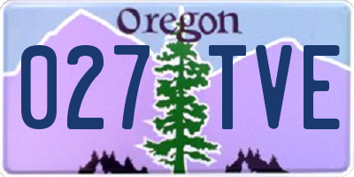 OR license plate 027TVE