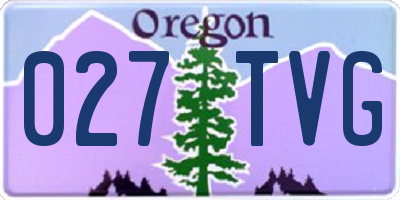 OR license plate 027TVG