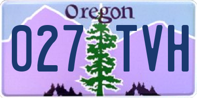OR license plate 027TVH