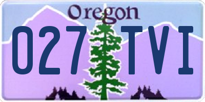 OR license plate 027TVI